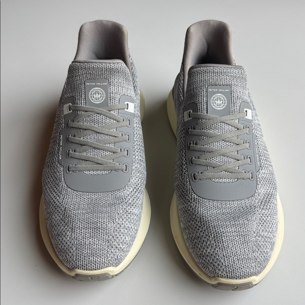 Peter Millar slip on Hyperlight Apollo Gray Knit Sneakers women’s 8.5